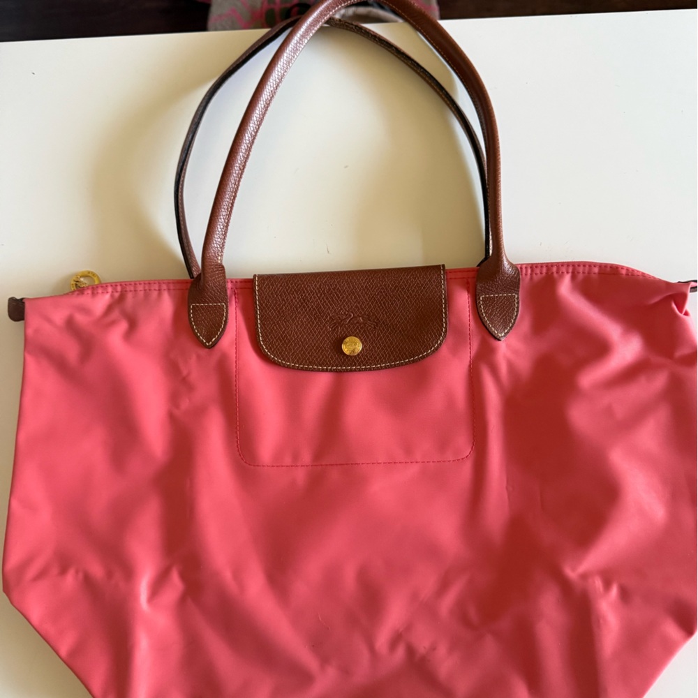 Longchamp Le Pliage large Pink Tote Bag